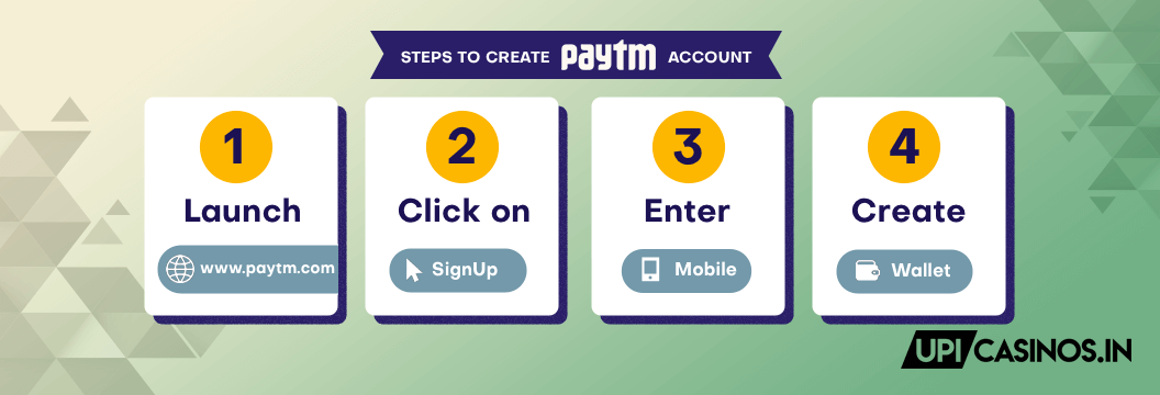 infographic on how to create paytm account for casinos
